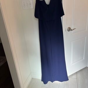 Lulu's Strapless Navy Blue Dress